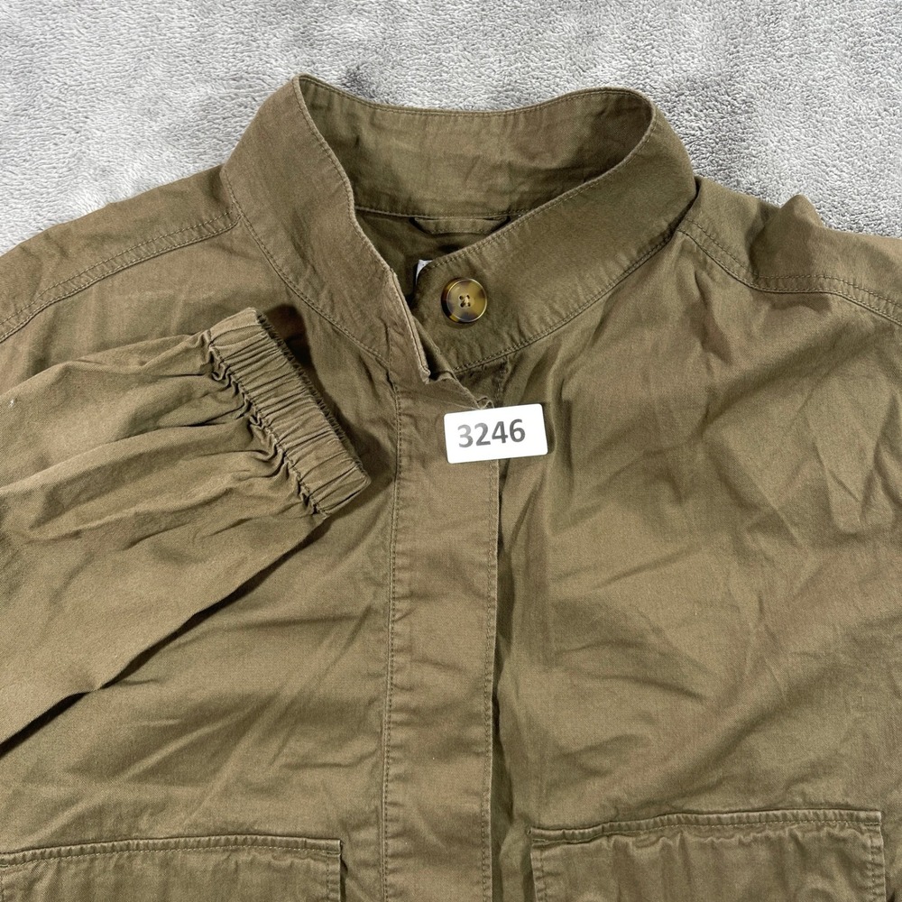 Old Navy Cropped Femme Utility Jacket Womens XL Olive Green‎ Mock Neck 671525-02